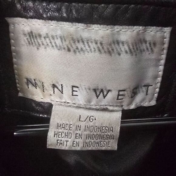 Nine West Large Women's Black Soft Butter Leather Coat - Picture 9 of 9